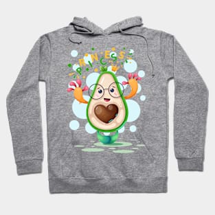 Cute Princess Avocado with eyeglasses Hoodie